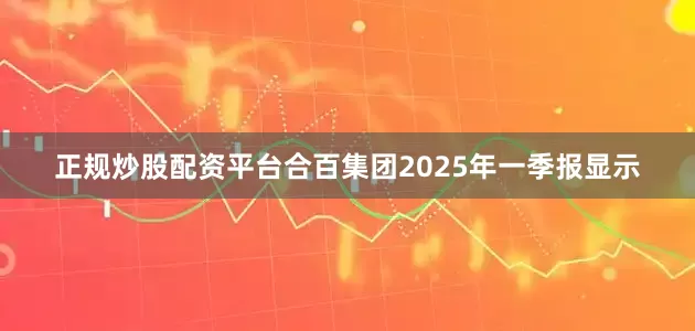 正规炒股配资平台合百集团2025年一季报显示